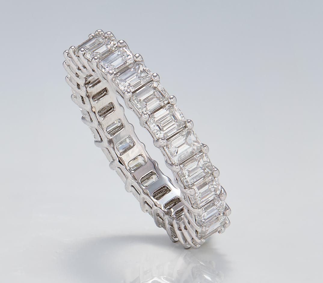 Emerald cut Eternity Diamond Ring